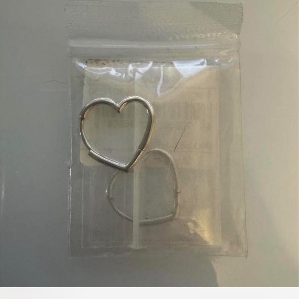 Pandora Silver Heart Hoop Earrings